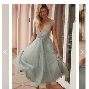 Plunging Sage Boutique dress